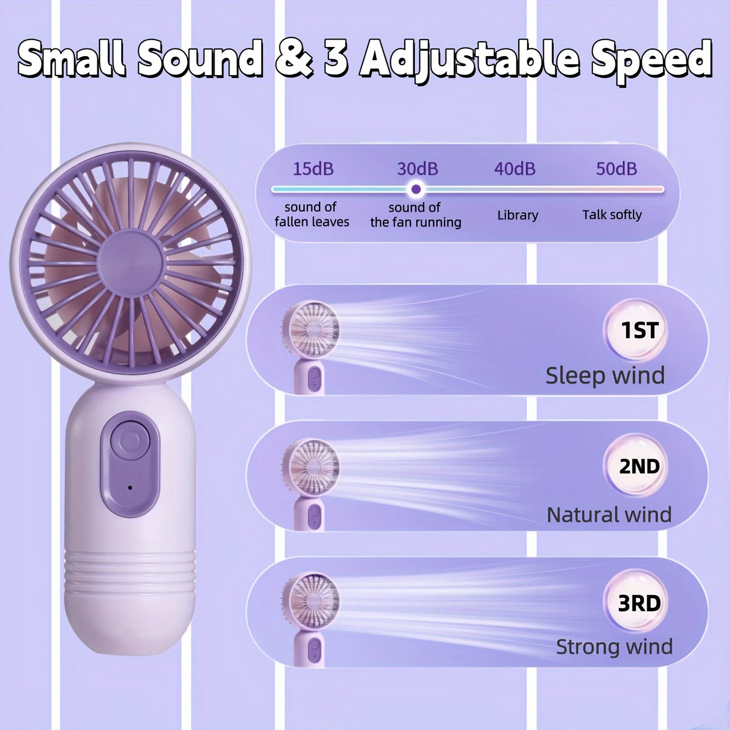 Mini ventilateur portable rechargeable